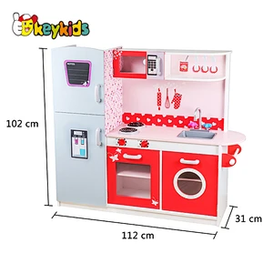 Best sale children big wooden play kitchen set with accessories W10C037A