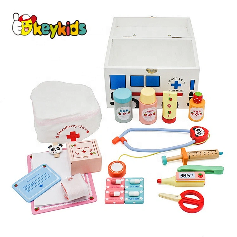 Top sale children wooden doctor toys for wholesale W10D117