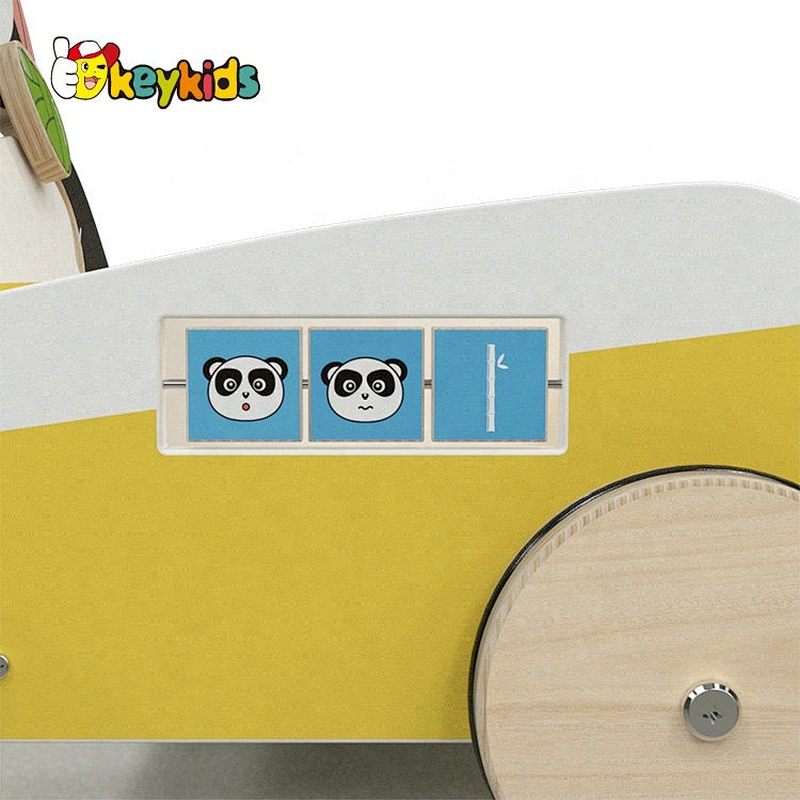 Customize activity fun wooden kids wagon for pull along W16E156A