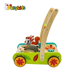 wholesale activity play wooden baby walker car for children W16E154