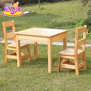 Wholesale High Quality Wooden Kids Play Table Chairs W08G172