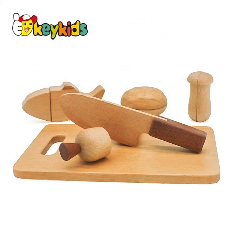 Most popular pretend play wooden cutting food toy for kids W10B255