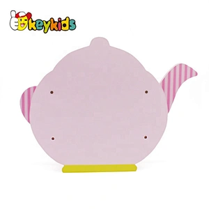 New arrival girls lovely wooden toy tea set house with accessories W06A322