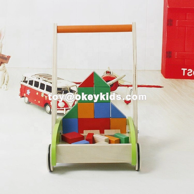 Wholesale Wooden Push Cart With Blocks W16E066