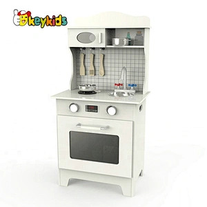 New Original Design small white wooden toy kitchen set for kids W10C548