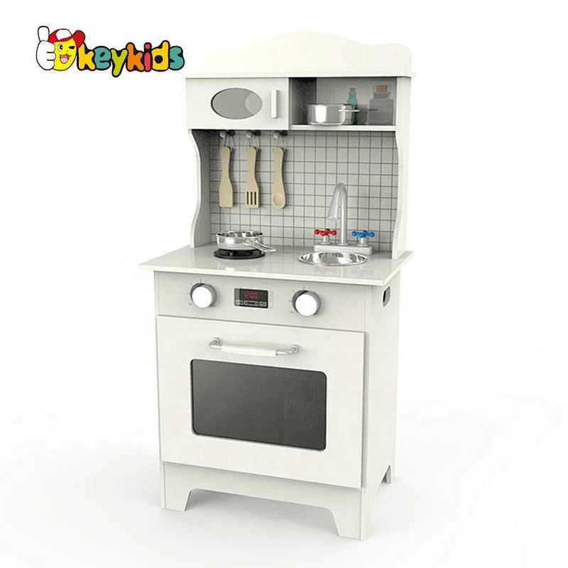 New Original Design small white wooden toy kitchen set for kids W10C548