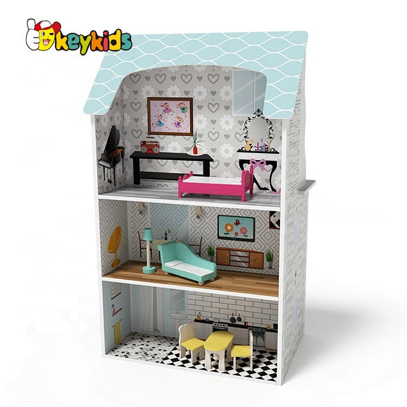 New fashion combination 2 in 1 wooden dollhouse kitchen set for children W06A371C