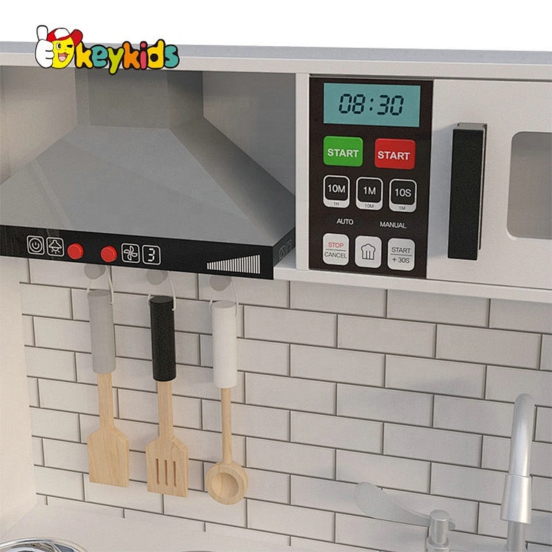 Kids Wooden Electronic Kitchen With Ice Maker, Washing Machine And Mini Toy Refrigerator W10C513