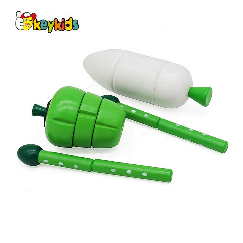 High quality kids wooden cutting vegetables toy,fashon children wooden cutting vegetables toy W10B140