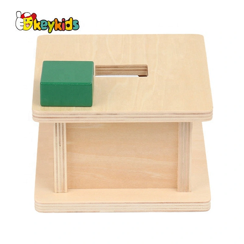 New fashion Montessori wooden object permanence box with tray W12F083B