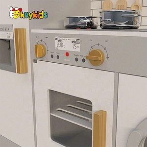 New released children wooden electronic kitchen toy with realistic functions W10C514