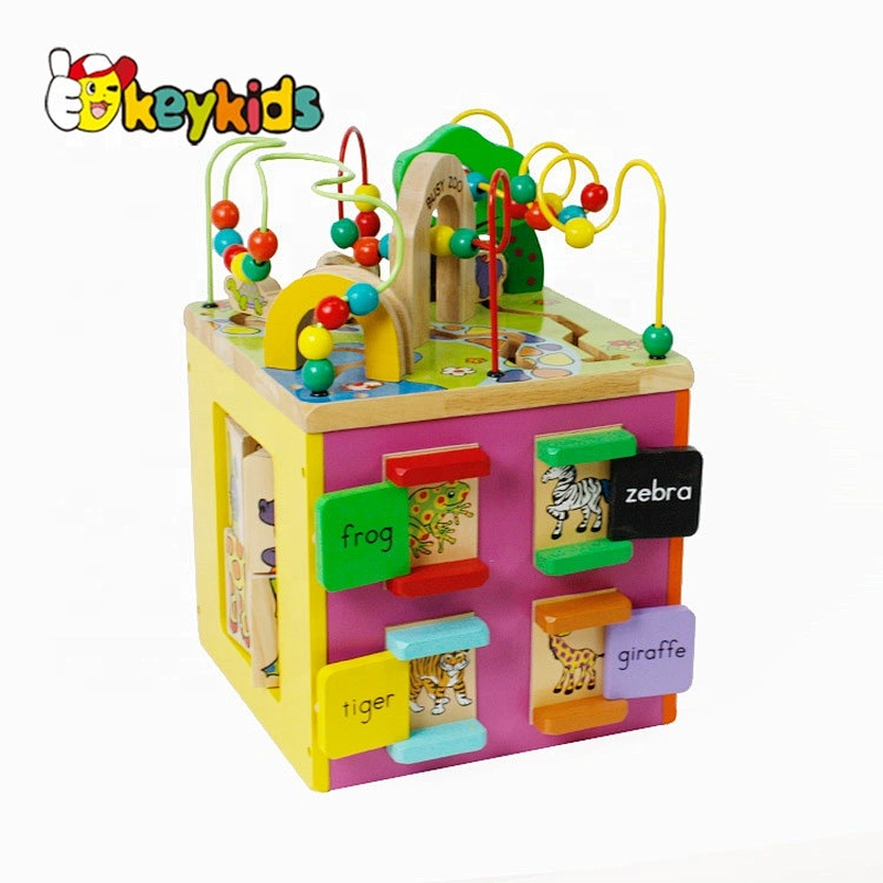 Kids Wooden Busy Cube For Creativity W12D048B