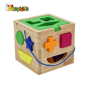 New Educational Kids Wooden Montessori Activity Cube W12D204