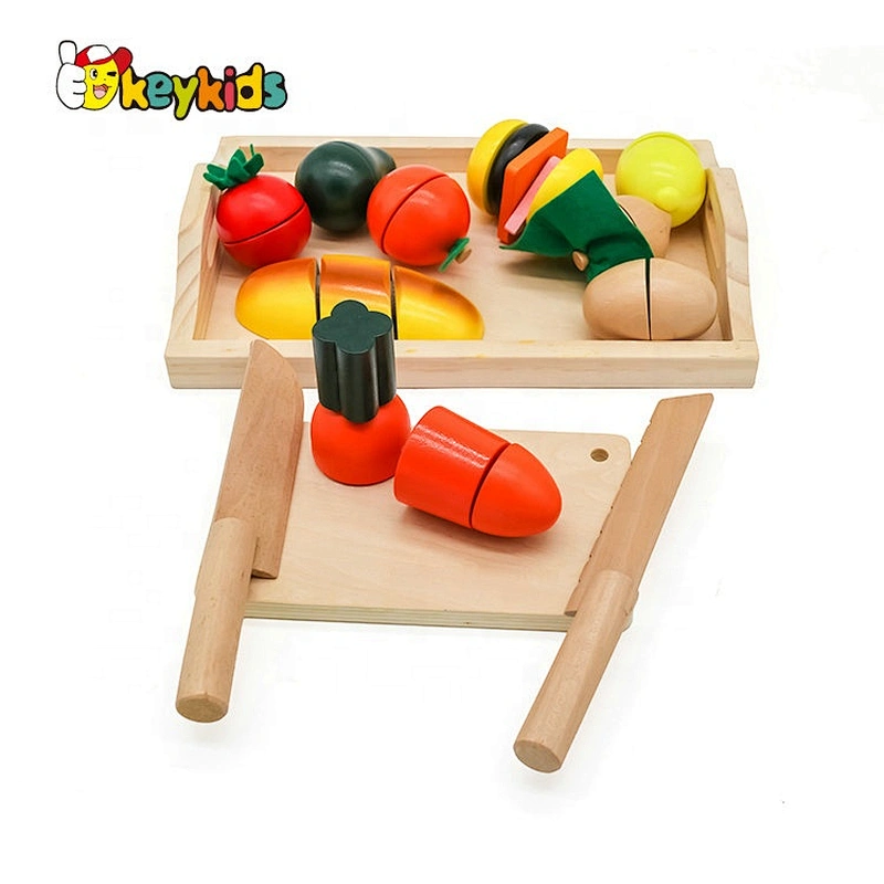 Kids Wooden Play Food Cutting Vegetable Toy For Kids W10B143