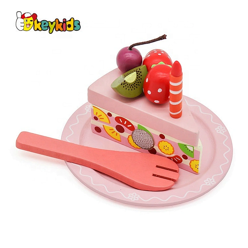 New released play cutting wooden birthday cake toy for kids W10B320