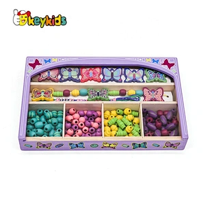 Hot sale educational wooden lacing toy for kids W11E097