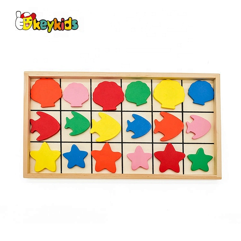 Top sale color education wooden learning center toys for kids W12E026