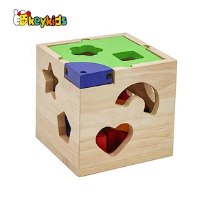 Customize Montessori wooden shape sorter toy for kids W12D230