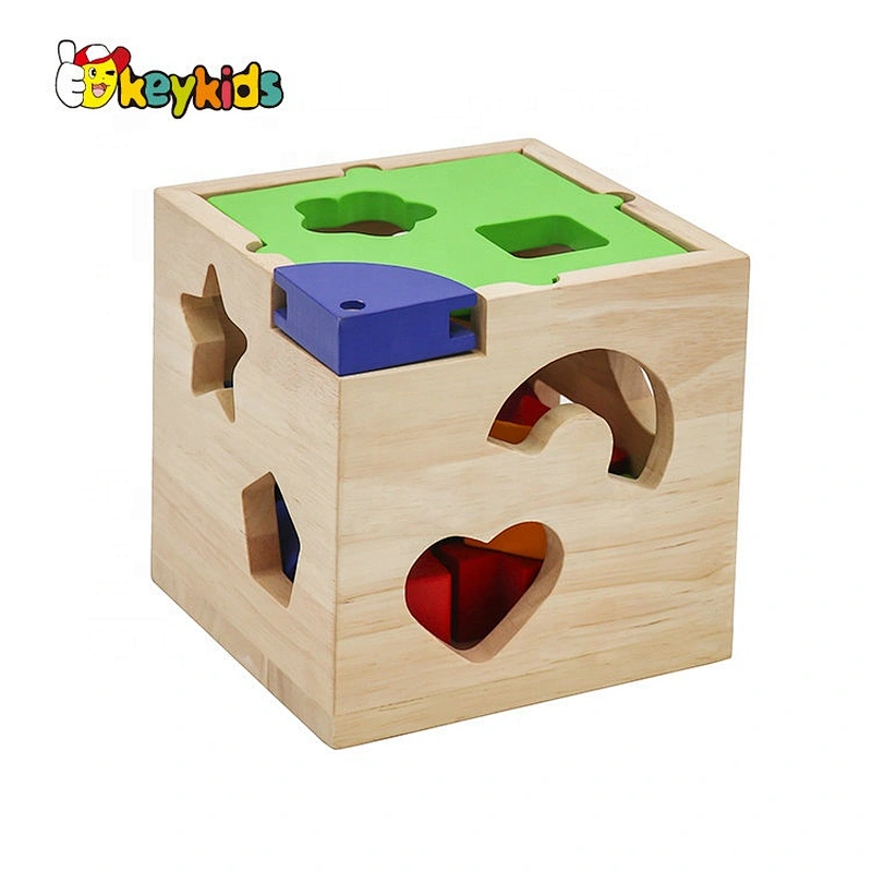 Customize Montessori wooden shape sorter toy for kids W12D230