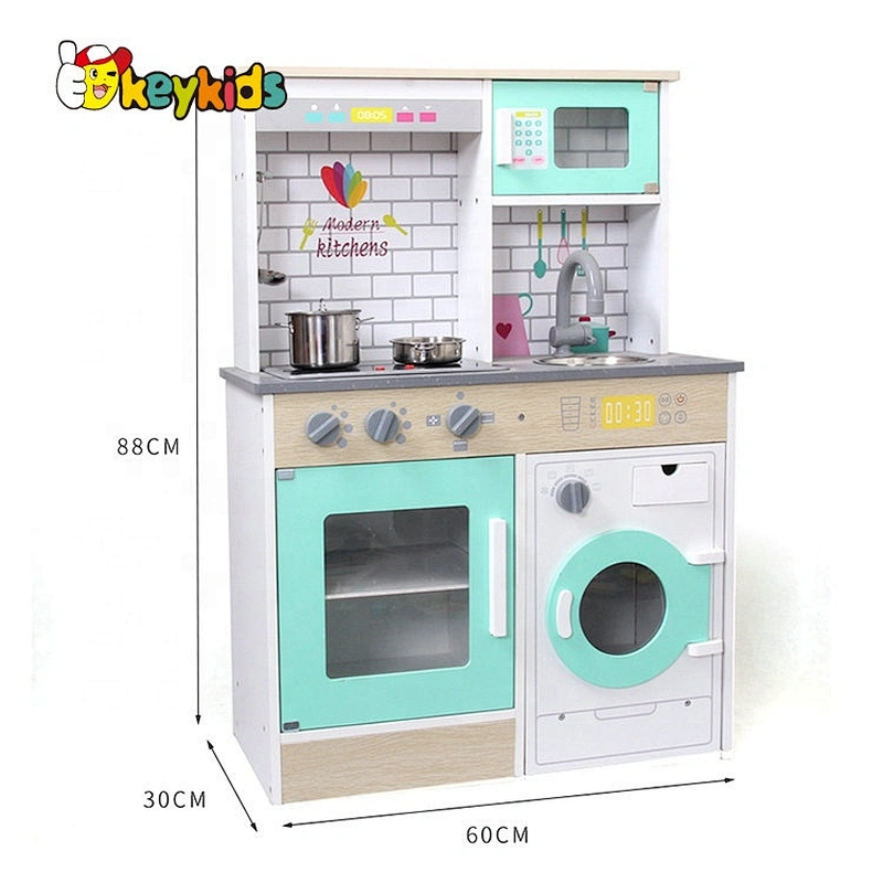 New released kids wooden toy kitchen with washer W10C576