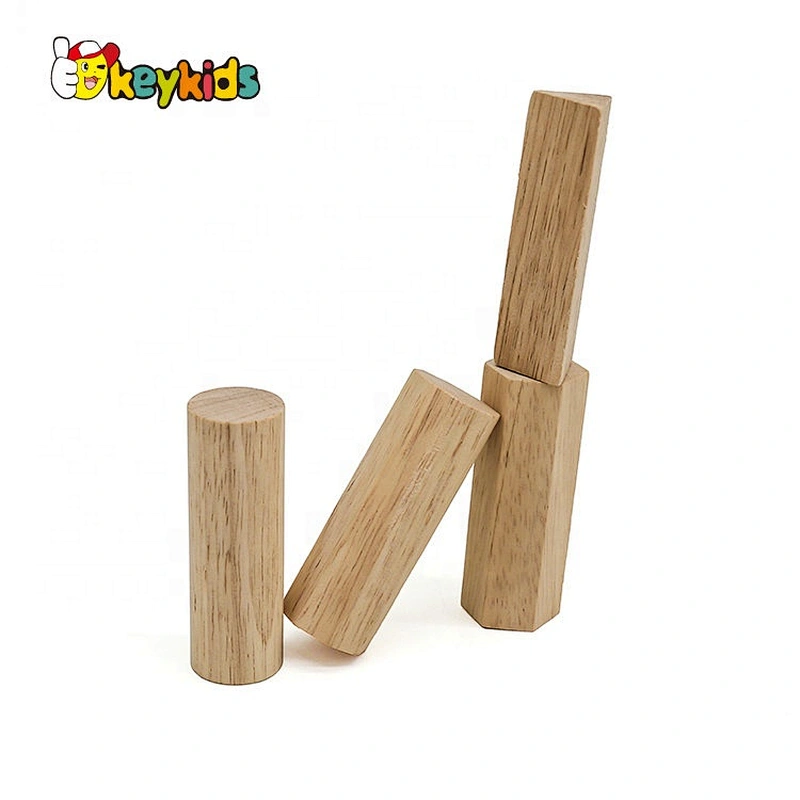 Top sale 12 pieces wooden children building blocks for wholesale W13A178