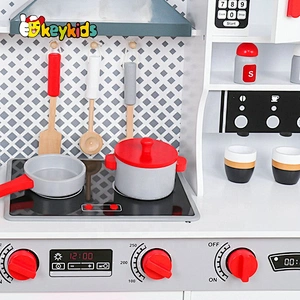 Newly released large children wooden toy kitchen with sounds W10C467