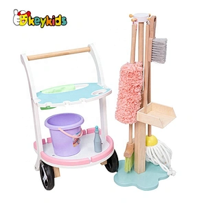 2019 New arrival pretend play wooden broom and mop set for toddlers W10D247
