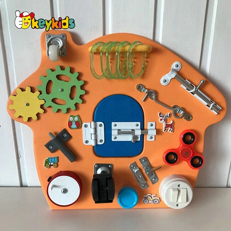 Rocket Busy Board 2021 Educational Wooden for Preschool W12D256 Funny Toys,other Educational Toys 29*43 Cm Colorful Eco-friendly