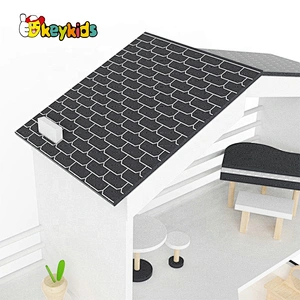 Best design white wooden miniature dollhouse kits for kids W06A404