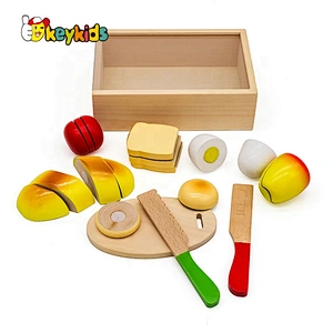 New hottest pretend play set wooden cutting food for kids W10B269