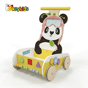 Customize activity fun wooden kids wagon for pull along W16E156A