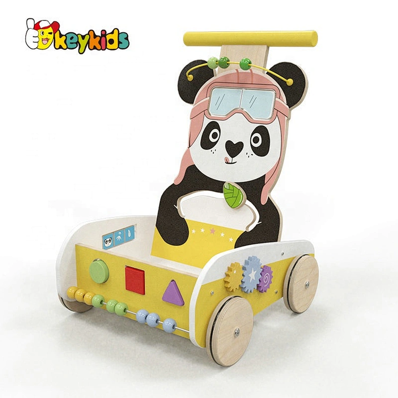 Customize activity fun wooden kids wagon for pull along W16E156A