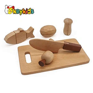 Most popular pretend play wooden cutting food toy for kids W10B255