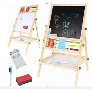 Customize adjustable wooden drawing board toy for kids W12B171