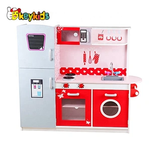Best sale children big wooden play kitchen set with accessories W10C037A