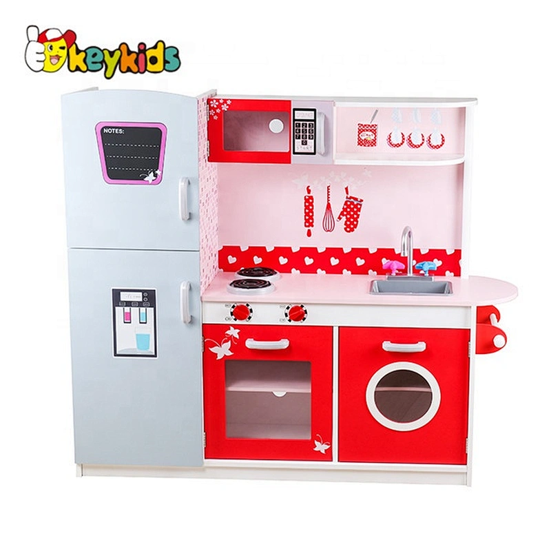 Best sale children big wooden play kitchen set with accessories W10C037A