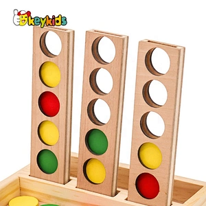 2021 Hot selling early educational wooden colour sorting toys for children W12E076