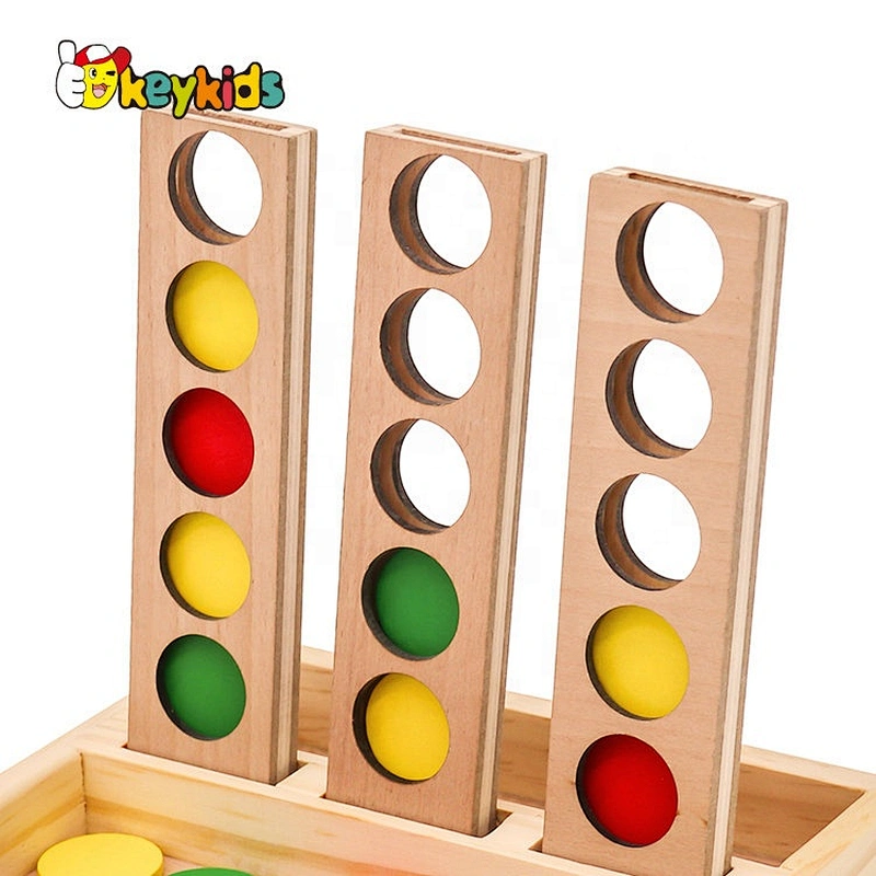 2021 Hot selling early educational wooden colour sorting toys for children W12E076