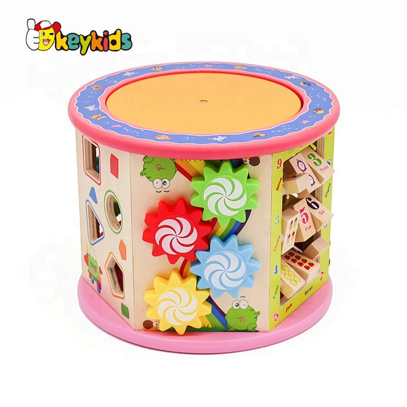 Super September musical wooden learning cube for children W11B153E