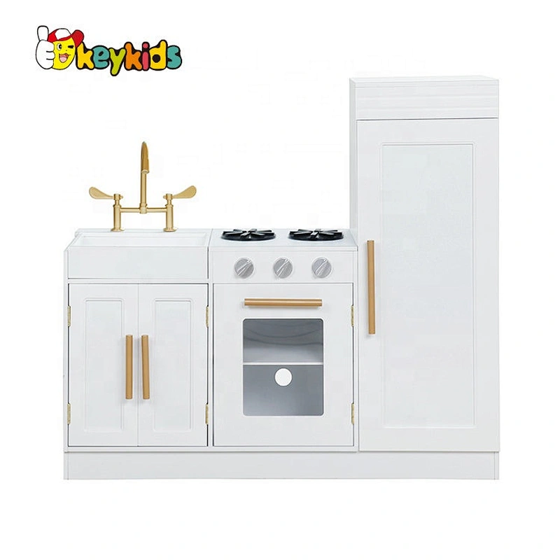 On sale white wooden kitchen toy set for kids W10C479B
