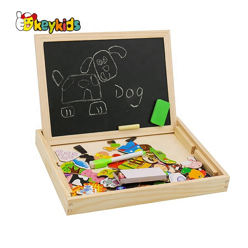 New sale foldable mini wooden magnetic drawing toy for toddlers W12B135