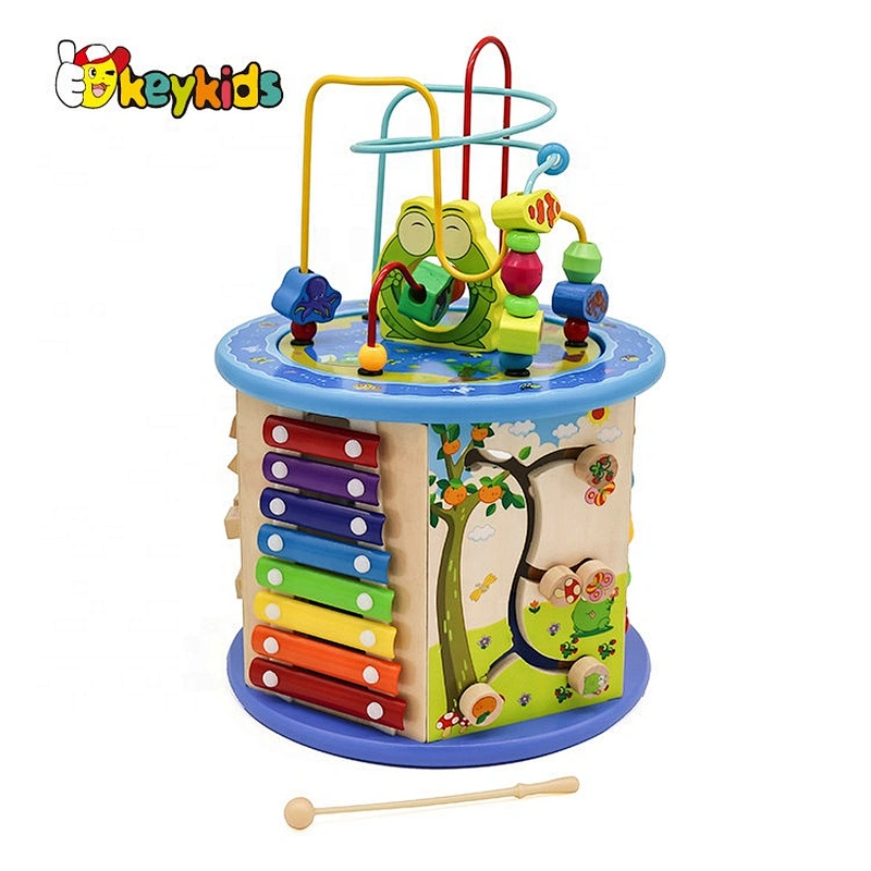 Super September musical wooden learning cube for children W11B153E