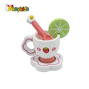 Hot selling pretend play wooden teapot set toy for kids W10B301