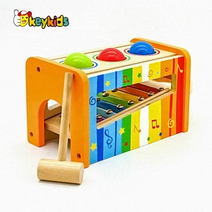 On Sale Wooden Musical Learning Toys Pound And Tap Bench With Xylophone W07C068
