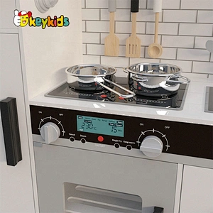 Kids Wooden Electronic Kitchen With Ice Maker, Washing Machine And Mini Toy Refrigerator W10C513