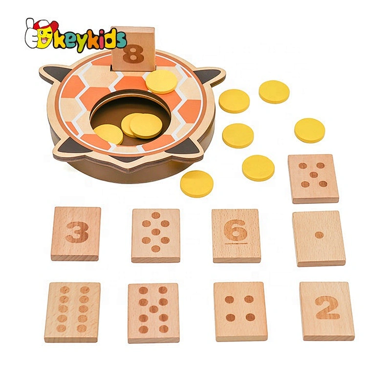 2021 New released number play wooden educational game for children W12E075