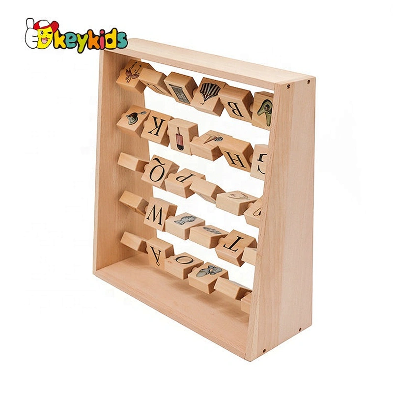 New hottest educational toys wooden alphabet abacus for kids W12C013