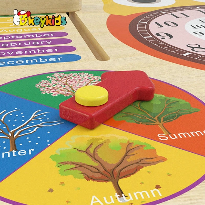 New Original Design educational toys wooden learning clock for children W09F018