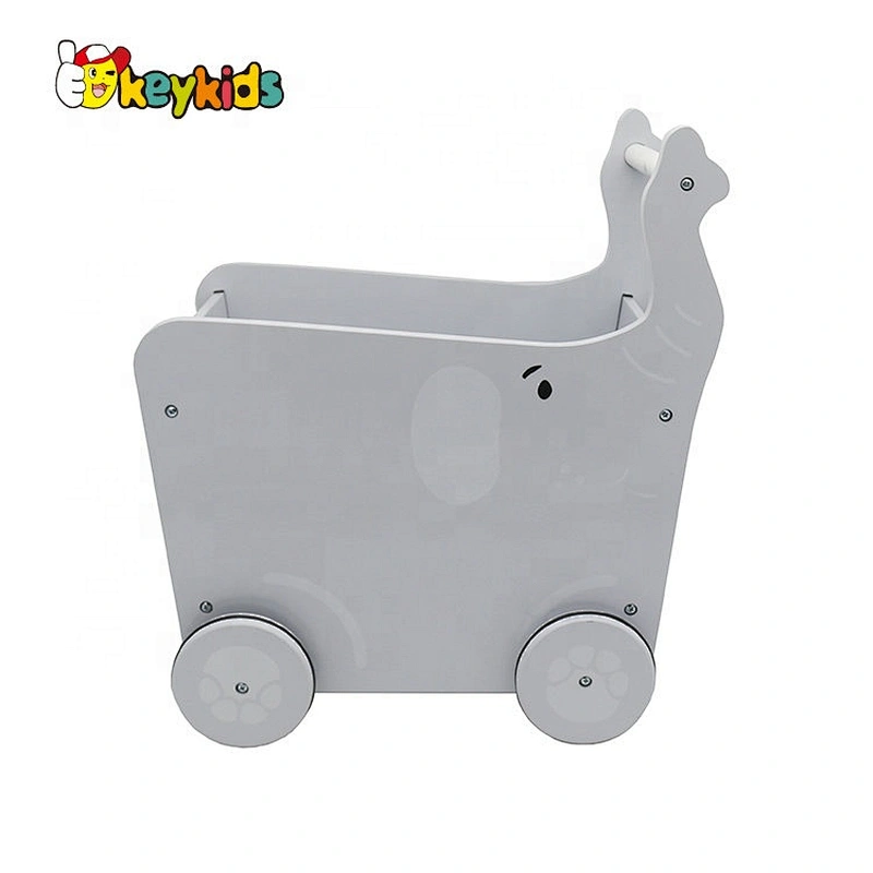 Original Design cartoon baby wooden elephant walker for preschoolers W16E097
