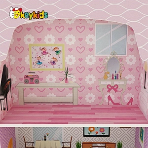 Original Design Kids 2 In 1 Wooden Small Barbie Playhouse And Kitchen Toys For Role Play W06A371D